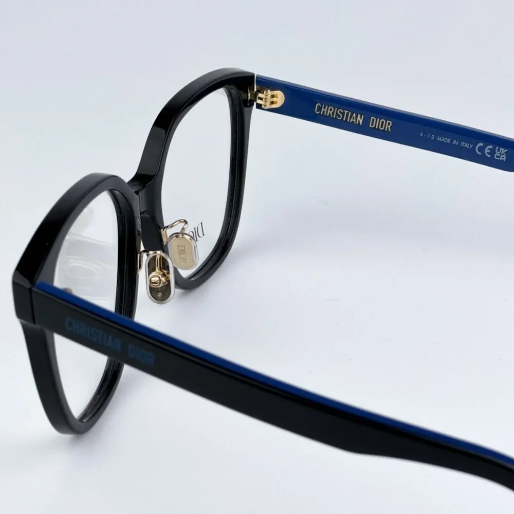 Dior LAPARISIENNEDIORO S3F 1000 BRAND NEW Eyeglasses Black Blue Women Geometric